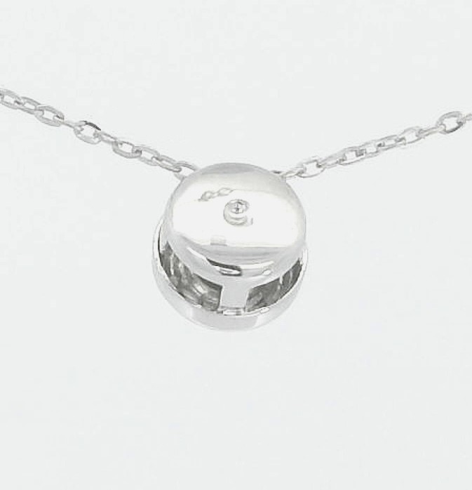 COLGANTE CHATON ORO BLANCO ESTAMPACION 5MM.BRILLANTE H-SI 1.0.07CT