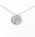 COLGANTE CHATON ORO BLANCO ESTAMPACION  5MM.BRILLANTE H-SI 1. 0.05 CT