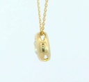 COLGANTE CHATON FUNDICION ORO BLANCO 5MM. BRILLANTE H-SI 1 . 0.10 CT.