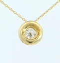 COLGANTE CHATON FUNDICION ORO BLANCO 7MM. BRILLANTE H-SI 1. 0.22 CT.