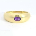 SORTIJA CON AMATISTA DE 5x3MM