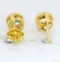 PENDIENTE CUAJO 5MM.TOPACIO LONDON BLUE DE 3MM Y CIRCONITAS.