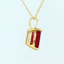 COLGANTE RUBI NATURAL 7x5MM.