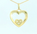 COLGANTE DOS CORAZONES CON CIRCONITAS.14x13MM.