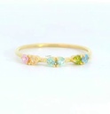SORTIJA CIRCONITAS COLORES PASTEL. 9KILATES