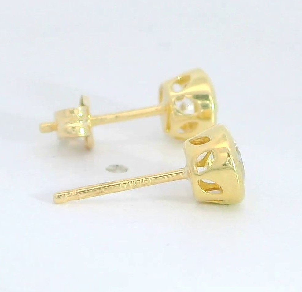 PENDIENTES CIRCONITA REDONDA.5'5MM.9 KILATES