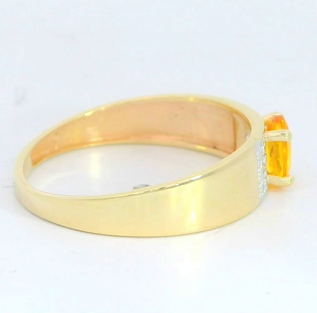 SORTIJA NANO CITRINO 5x4MM. 9KILATES