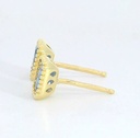 PENDIENTES CIRCONITA OCTOGONO COLOR AGUAMARINA DE 6x4MM.9 KILATES