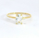 SORTIJA PIEDRA TOPACIO BLANCO OVAL DE 7x5MM 9KILATES