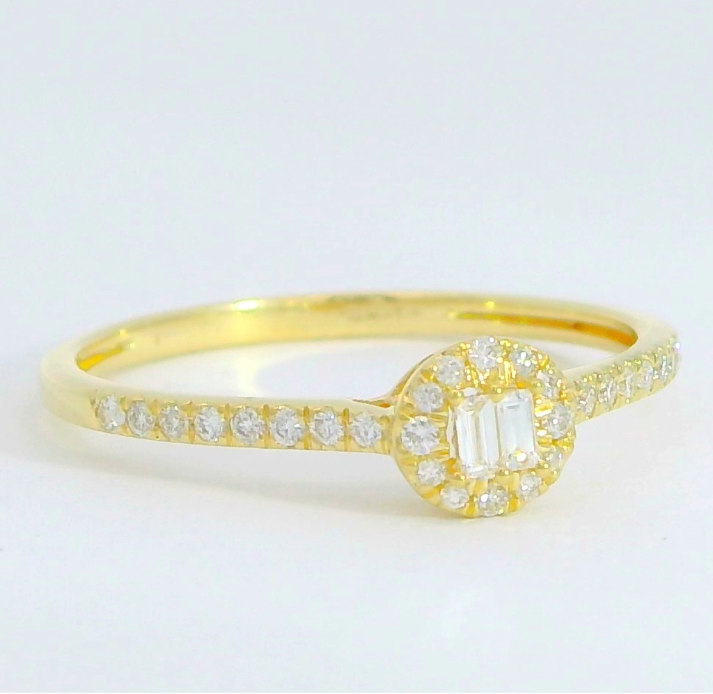 SORTIJA BRILLANTES DI 2BG SI H 0.43 DI 28 RD SI H0.12CT TW.