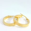 AROS RAYADOS 18x3MM.CIERRE CATALAN.9 KILATES