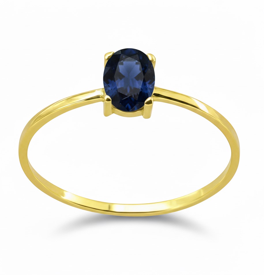 SORTIJA ZAFIRO OVAL 6x4MM 0.53 CT