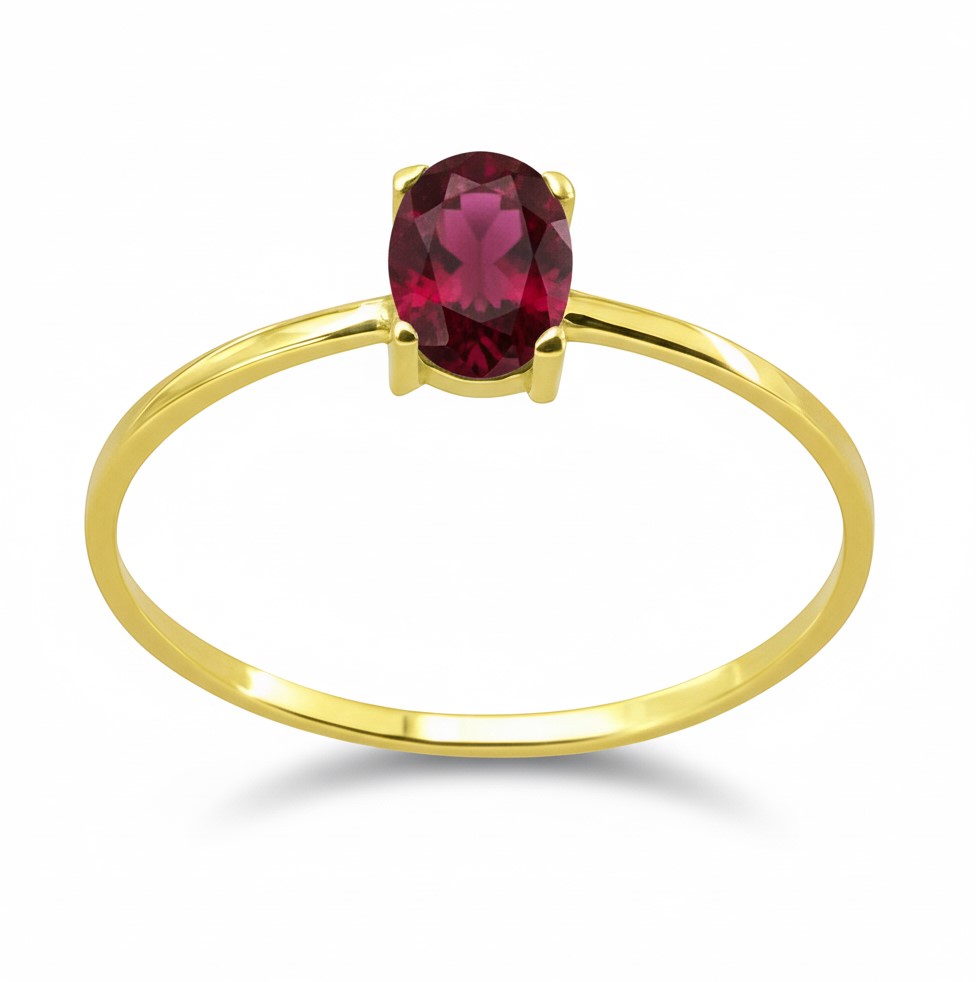 SORTIJA CON RUBÍ OVAL DE 6X4MM.0'48 CT