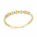 TWO TONE GOLD STARS RING.