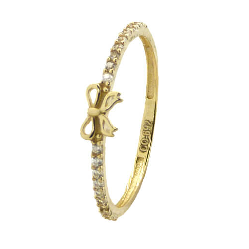 RIBBON AND CZ RING.