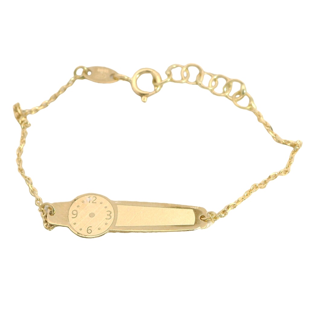 BABY BRACELET WITH PLATE FOR ENGRAVING.