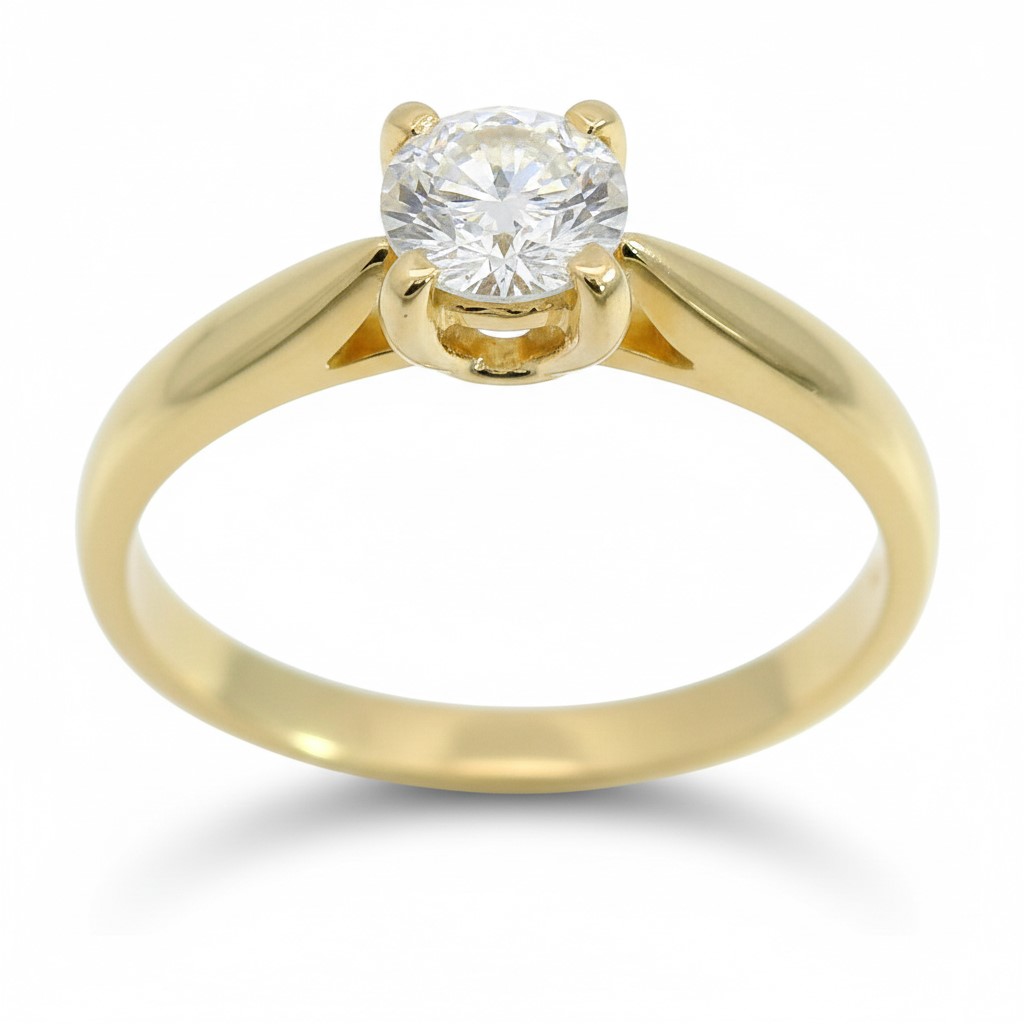 SOLITARIO ORO AMARILLO BRILLANTE  3.5MM VS-H 0.17 CT
