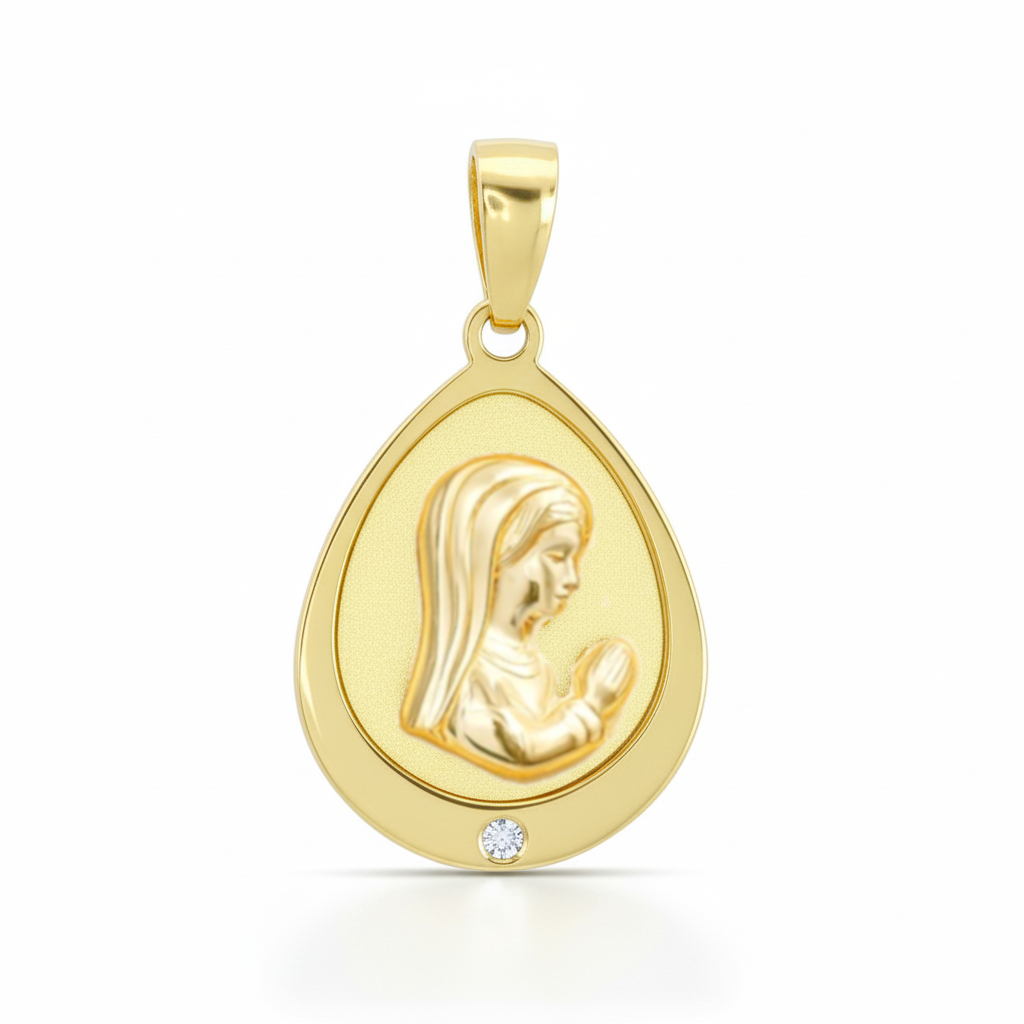 18MM SATIN FINISH VIRGIN MEDAL 