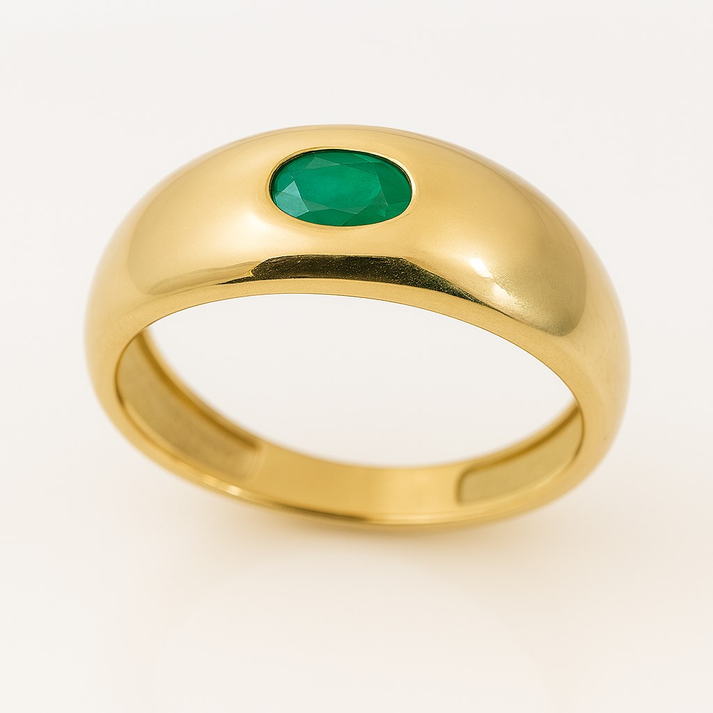 5x3MM OVAL EMERALD RING.