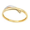TWO TONE GOLD RING.
