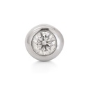 COLGANTE CHATON FUNDICION ORO BLANCO 6MM.BRILLANTE H-SI 1 . 0.17CT