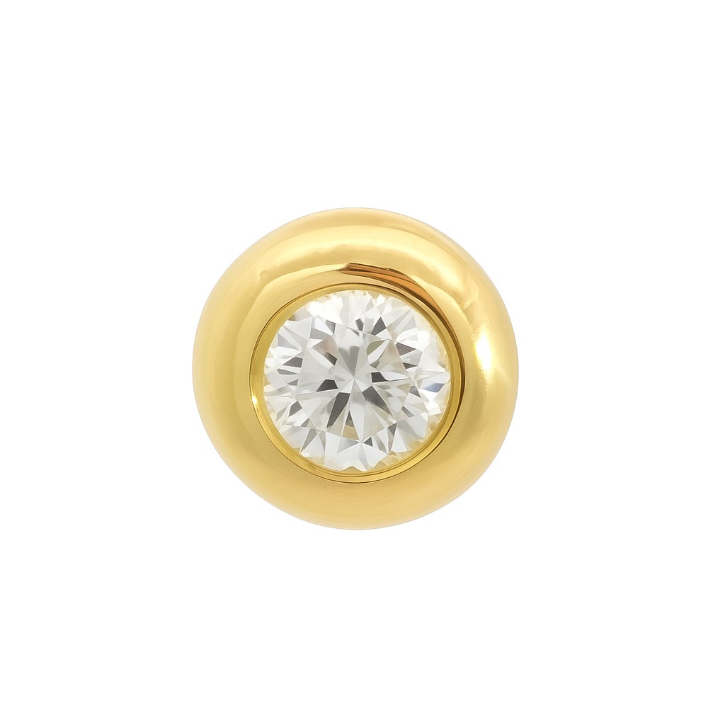 COLGANTE CHATON FUNDICION ORO  5MM. BRILLANTE H-SI 1 . 0.10 CT.