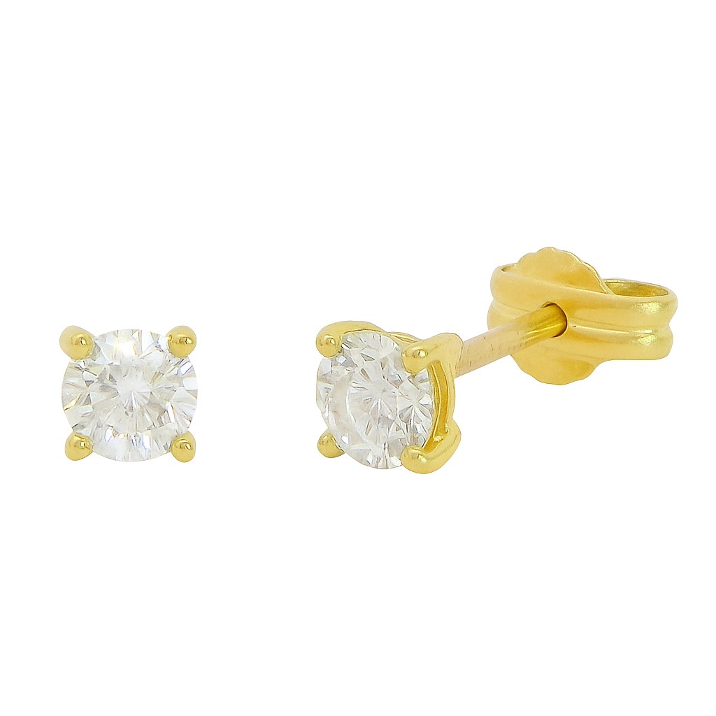 PENDIENTES GARRA FUNDICION 2MM.BRILLANTES H-SI 1.  0.05 CT TW