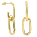 30MM TWO LINKS DANGLING EARRINGS.