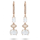 DIAMOND AND TOPAZ LEVERBACK EARRINGS.DIAMONDS H-SI 0.12 CT TW.
