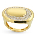 OVAL SHAPE RING WITH CZ