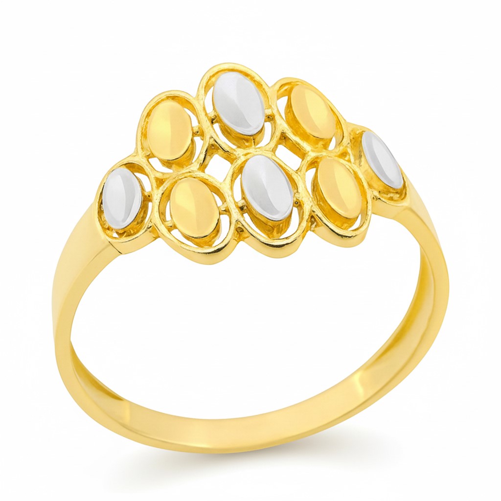 TWO TONE GOLD RING