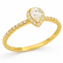 PEAR CUT DIAMOND RING.QUALITY SI.COLOUR H. 0.43 CT TW