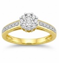 SORTIJA  BRILLANTES DI 8RD 0.03 CT 12 PE RD SI H 0.01 14RD SI H 0.07 CT.0.10 CT TW