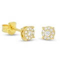 PENDIENTES BRILLANTES Di 2 RD 0.045 DI 18 RD SI H 0.054 44RD 0.051 CT.0.15 CT TW