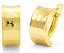 MEDIOS AROS TALLADOS  CIERRE  CATALAN.13x7MM. 9KILATES