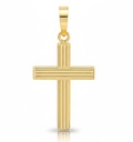 CRUZ RAYADA SIN CRISTO 9 KILATES.24x14MM