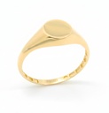 9 KARAT GOLD ROUND SIGNET RING