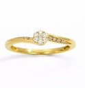 SORTIJA  BRILLANTES DI 10RD 0.09 CT 8 RD SI H 0.03 CT. 0.12 CT TW