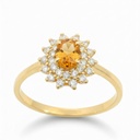 SORTIJA CIRCONITA OVAL COLOR CITRINO 5x4MM.9KILATES