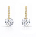 PENDIENTES CIRCONITA REDONDA 9 KILATES
