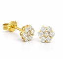 PENDIENTES BRILLANTES Di 17 RD 0.04 DI 6 RD SI H 0.13 6 RD 0.01 CT.0.18 CT TW