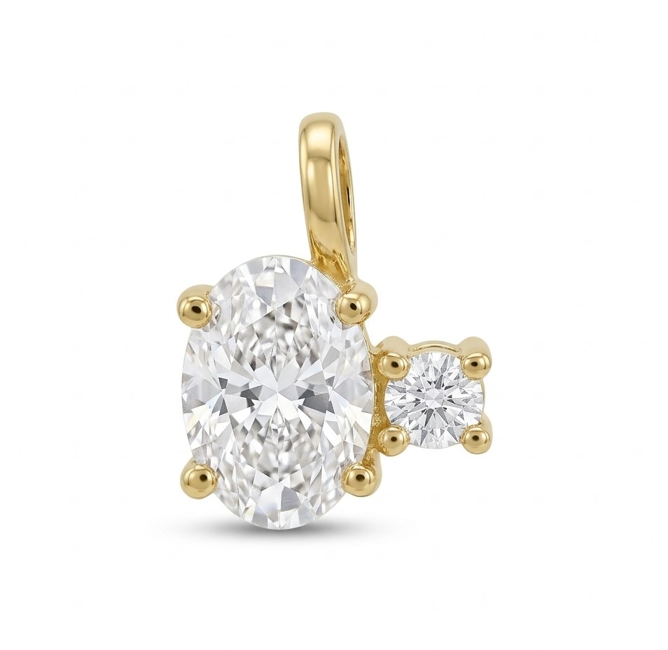 COLGANTE OVAL 2 GARRAS 6X4MM.