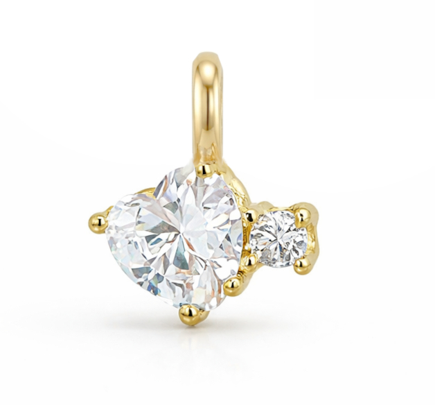COLGANTE CORAZON 2 GARRAS 6MM