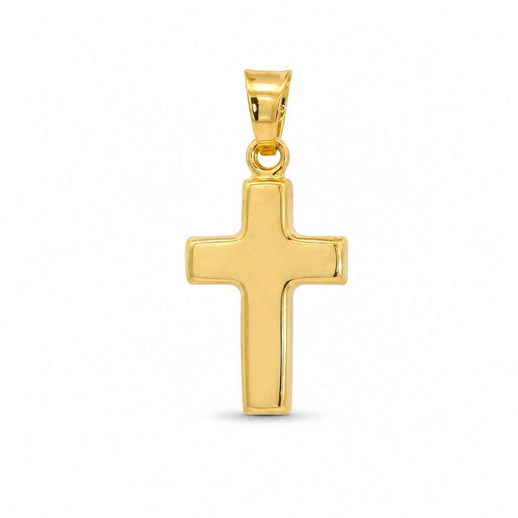 CRUZ LISA SIN CRISTO .15x10MM.9 KILATES