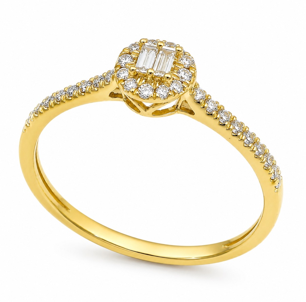 DIAMOND RING.QUALITY SI.COLOR H.0.12 CT TW