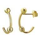 18MM HOOP EARRINGS WITH BALL.
