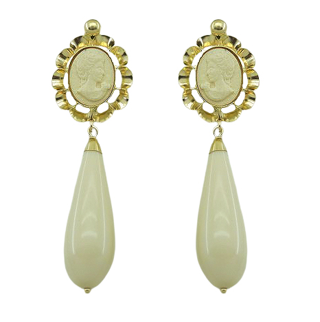 PENDIENTES ARQUILLO 10x8MM COLOR MARFIL .47MM.CATALAN
