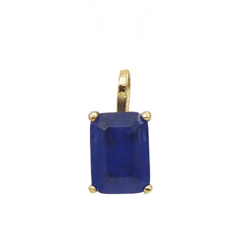 8x6MM SAPPHIRE COLOR QUARTZ PENDANT.