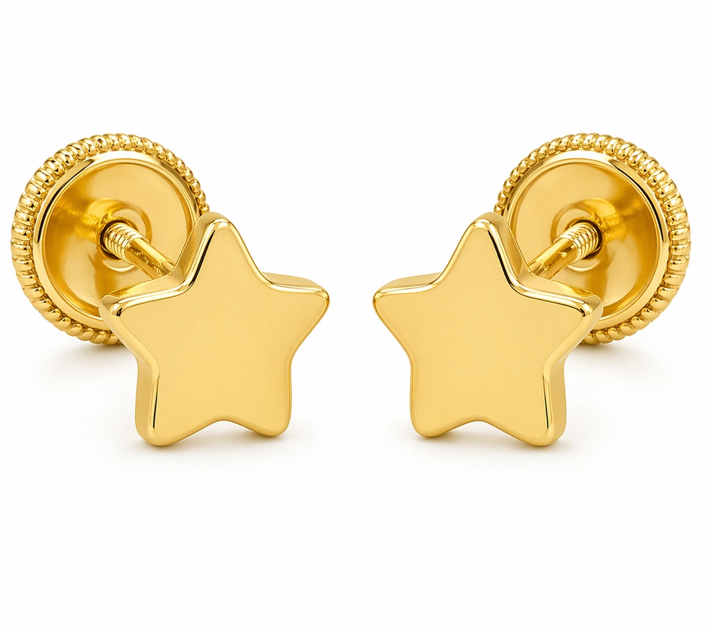 PENDIENTES ESTRELLA 6MM.TORNILLO