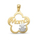 20MM GIRL SILHOUETTE "MUM"PENDANT.